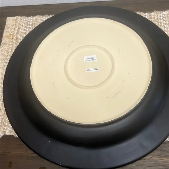 Large Decorative Table/ Wall Plate with Cross Design
